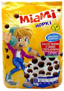 Сухий сніданок Hopki Miami шоколадні кульки, 500 г